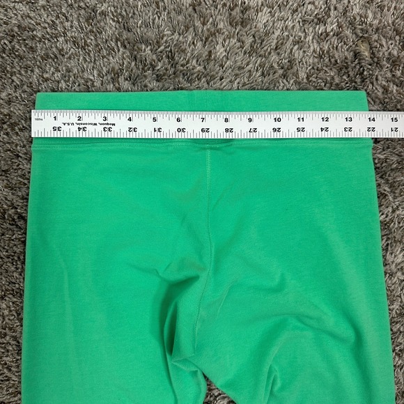 Nike Mid-Rise Tight Fit Crop Leggings Womens Medium Green Embroidered Swoosh - Picture 6 of 8